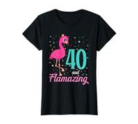40th Birthday Flamingo 40 and Flamazing 40 Year Old Birthday T-Shirt