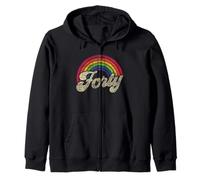 40th Birthday Gay Pride Zip Hoodie