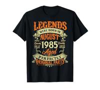 40th Birthday Gift 40 Years Old Legends Born In August 1985 T-Shirt