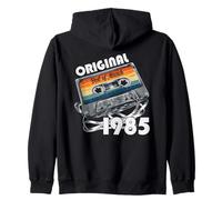 40th Birthday Gift Man March 1985 Vintage Cassette Zip Hoodie
