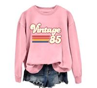 40th Birthday Gift Shirts Vintage 1985 Birthday Sweatshirt 1985 Vintage Long Sleeve Shirts Pink