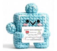 40th Birthday Gifts Crochet Plaque for Women Men 40S Pun Card Keepsake | 40 Years Old Gifts Handmade Chunky Masterpiece Plush for Friend Aunt Mom Dad Gift Family Happy 40th Present Ideas Ornament