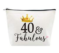 40th Birthday Gifts for Women 40th Birthday Party Supplies and Decorations 40 and Fabulous Turning Forty Makeup Bag Funny 40th Gifts Idea