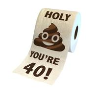 40th Birthday Gifts for Women and Men Funny Toilet Paper - Birthday Party Tissue Paper Joke Gifts, Poop Face Toilet Paper for Prank, Surprise, Bathroom Decor