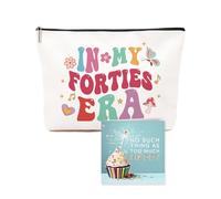 40th Birthday Gifts for Women, Exquisite Makeup Bag & Blessing Card - Idea 40th Birthday Gift Set for Her, Mum, Wife, Teacher, Friends or Sister