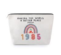 40th Birthday Gifts for Women Makeup Bag 1985 Birthday Cosmetic Storage Bags Personalised Make up Bags Presents for Mom Aunt Best Friend