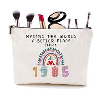 40th Birthday Gifts for Women,Presents for Female Funny 40th Birthday 1985 Cosmetic Bags for Woman Rainbow Make Up Bag Gift Ideas for Her 40 Ladies and Fabulous Personalized Womens Lover Small Present