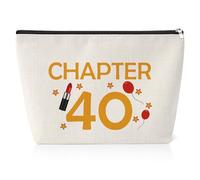 40th Birthday Gifts Women 25X17CM Makeup Bag 1984 Birthday Gifts for Mom Aunt Teacher 40 Years Old Birthday Gifts for Colleague Coworker 40th Birthday Turning Forty Toiletry Bag