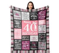 40th Birthday Gifts Women Blanket 200x150CM, 40th Birthday Decorations Women, 40th Birthday Gift Ideas, 1985 Birthday Gifts for 40 Year Old Woman Throws