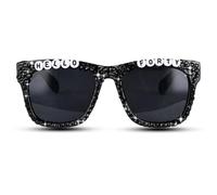 40th Birthday Glasses, Black Heart Shaped Sunglasses, HELLO FORTY Diamond Pearl Eyeglasses for Women Men, 40th Novelty Birthday Party Celebration Decorations Photo Props Accessories Gifts