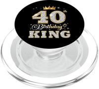40th Birthday King 40 Years Old Birthday Party for Him PopSockets PopGrip for MagSafe
