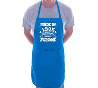 40th Birthday Made In 1985 BBQ Cooking Funny Novelty Apron Blue