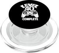 40th Birthday Men Gamer Level 40 Complete 40 Years PopSockets PopGrip for MagSafe