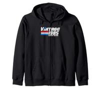 40th Birthday Men Vintage 1985 Cool Dad 40 yr Old for Him Zip Hoodie