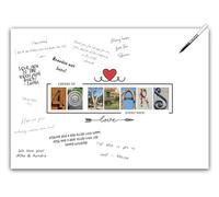 40th Birthday Party Decorations Supplies - Guest Book Alternative Poster. Signing Anniversary Board for Women or Men. Wall Art Decor Card for Him or Her Turning 40 Years Old. A3 Signature Banner