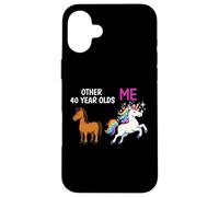 40th Birthday Party Unicorn Celebration Funny Cute Case for iPhone 16 Plus