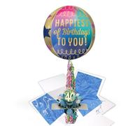 40th Birthday Pop Up Card & Floating Balloon In A Box Surprise Gift Send Direct with a Handwritten Card By LK