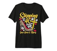 40th Birthday Queen Stepping God's Grace Mercy 40 Years Old Premium T-Shirt