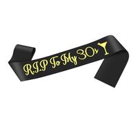 40th Birthday Sash for Her Black Satin with Gold Foil Letter 40th Birthday Decorations Party Supplies Favor Turning 40 Year Old Gifts for Mum Dad Wife Husband Happy Forty Accessories for Women Men