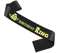 40th Birthday Sash for Men 40th Birthday Gifts for Him Gold Foil Lettering Black Sash 40 Year Old Gifts for Men Friends Brother Coworker Male Turning 30 Years Old Gift Party Decorations Sashes