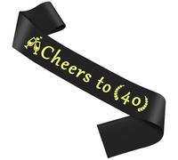 40th Birthday Sash for Women Men Funny Turning 40 Year Old Gifts 40th Birthday Decorations for Women Men 40 Year Old Gifts for Friend Sister Wife Husband Father Mother Forty Birthdays Sashes