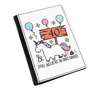40th Birthday Still Believe in Unicorns Passport Holder Cover