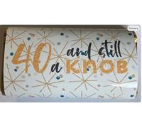 40TH, Novelty, funny, Birthday themed Chocolate Bar gift For friends, family and work colleagues (One Size, White Chocolate)