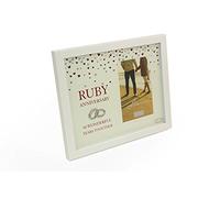40th Ruby Anniversary Photo Frame Gift Box Intertwined Rings