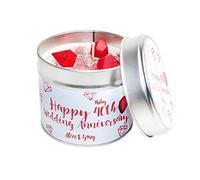 40th Ruby Wedding Anniversary Candle Tin/Personalised SOYA Wax/Handmade to Order Daily