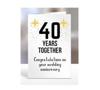 40th Wedding Anniversary Card, Fortieth Anniversary Card, 40 years Anniversary Card for a special couple, Congratulations, Congrats, On Your, A5-345_40