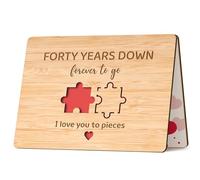 40th Wedding Anniversary Card Gift, 40th Anniversary Card - Bamboo Card, 40th Wedding Anniversary Decoration, 40 Years Anniversary Love Gift, 40th Anniversary Card Gift for Wife Husband Couple Her Him