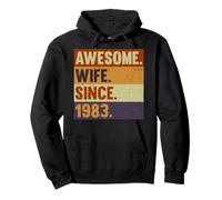 40th Wedding Anniversary For Her - Awesome Wife Since 1983 Pullover Hoodie