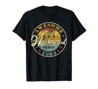 40th Wedding Anniversary Great Husband Since 1984 Retro T-Shirt