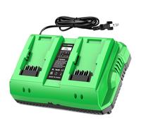40V Dual-Port Replacement for Greenworks Battery Charger,USB Port,Fits 29482 29252 20202 22262 29472 29462 40V G-MAX Power Tools