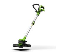 Greenworks 40V Cordless Strimmer Lawn Edger With Wheel For Small To Medium Gardens, 33cm Cutting Width, Autofeed 1.65mm Nylon Line, WITHOUT 40V Battery & Charger, 3 Year Guarantee G40LT33