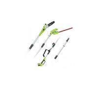 Greenworks G40PSH Cordless 2-in-1 Pole Saw and Pole Hedge Trimmer with Shoulder Strap, Pole Saw 20cm Bar, Trimmer 51cm Dual Action Blades, WITHOUT 40V Battery & Charger, 3 Year Guarantee