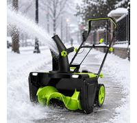40V Snow Blower with 20 Inch Clearing Path And LED Lights 4Batteries