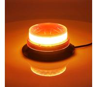 40W 48-LED Amber Emergency Strobe Light, 12V/24V Universal Waterproof Beacon with Magnetic Base & 7 Flash Modes for Truck, Car, Vehicle Roof Top Security Warning