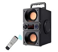 40W (60W Peak) Portable Bluetooth speaker with Double Subwoofer Heavy Bass, Bluetooth 5.0 Wireless 100ft Outdoor Speaker, Support FM Radio,Stereo Sound, for Home, Party, Travel