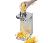 40W Electric Fresh Corn Stripper, Stainless Steel Automatic Corn Cob Thresher, Removable Blade, 20S Commercial Efficient Peeler for Threshing Fresh and Cooked Corns