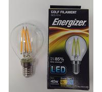 Energizer 4W 470lm E14 SES Golf Filament LED Bulb Warm White 2700K