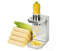 40W Stainless Steel Corn Sheller with 6.5cm Feed Chute & High Threshing Rate, Electric Corn Cutter for Fresh/Cooked Corn, Easy-Clean Appliance for Home & Commercial Kitchens