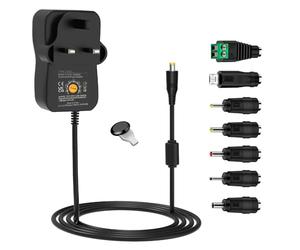 40W Universal Power Supply,Etopgo AC to DC Power Supply Multi Voltage 3V 4.5V 5V 6V 7.5V 9V 12V 2A With 7 Tips For Electronic Devices LED Strip Lights CCTV Camera TV-Box Speakers Router Tablet