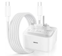 40W USB C Charger for iPhone 17 Pro Max, Fast Charger USB C UK Plug Adapter and Cables 2M for iPhone 17 Pro/17 Pro Max/Air/16 15 Pro Max/S25 Ultra/S24/S23, ipad and Other USB-C Devices(white)
