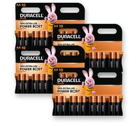 40x Duracell PLUS AA LR6 POWER BOOST Batteries Alkaline 150% Extra Life Long Exp