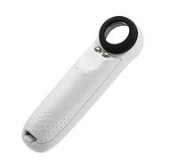 40X Handheld Magnifier with Bright LED Illuminated Lens for Jewelry Inspection Reading Maps Stamps Anti Scratch Acrylic Lens 120mm ABS White