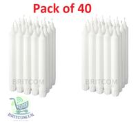 40x IKEA JUBLA Unscented Stearin Chandelier Candles 6hr Burning time 19cm