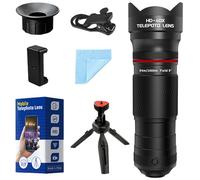 40X Telephoto Lens with Tripod for iPhone Android Phones, 2-in-1 Mobile Phone Camera Lens Kit with Universal Clip, HD Magnifier for Smartphone Photography - Compatible with All Smartphones