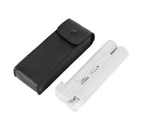 40X Zoom LED Pocket Microscope Magnifier with High Resolution Imaging Large Eyepiece Bright Light Source for Kids Adults Portable Inspection Tool Optical Glass Lens ABS White