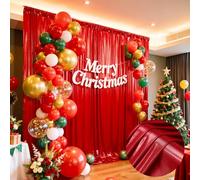 40x10 ft Wrinkle Free Red Sequin Backdrop Curtain for Parties,Thick Not Fall-Off Glitter Backdrop Drapes,8 Panels 5x10ft Shimmer Photo Back Drop Cloth for Wedding Birthday Photography Background